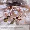 image:imageBivei Natural Semi Precious Gemstone beads bracelet for women  Life Tree and Leaf Charm Energy Reiki Crystal Stretch BraceletsViolet Stone Bracelet Set