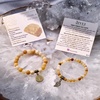 image:imageBivei Natural Semi Precious Gemstone beads bracelet for women  Life Tree and Leaf Charm Energy Reiki Crystal Stretch BraceletsYellow Jade Bracelet Set