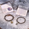 image:imageBivei Natural Semi Precious Gemstone beads bracelet for women  Life Tree and Leaf Charm Energy Reiki Crystal Stretch BraceletsYooperlite Bracelet Set