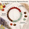 image:imageBivei Protection Crystal Healing Bracelet  8MM Strength Bracelet Spiritual Stretch Beaded Jewelry for Women Men GiftCourage