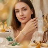 image:imageBivei Protection Crystal Healing Bracelet  8MM Strength Bracelet Spiritual Stretch Beaded Jewelry for Women Men GiftGood Luck
