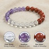 image:imageBivei Protection Crystal Healing Bracelet  8MM Strength Bracelet Spiritual Stretch Beaded Jewelry for Women Men GiftHealth