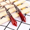 image:imageBivei Retro Antique Brass Chakra Necklace 12 Facted Prism Prism Gemstone  Quartz Crystal Stone Healing PendantRed Agate