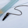 image:imageBivei Vintage Reiki Healing Crystal Necklace Hexagonal Prism Quartz Point Stone Flower Wrapped Pendulum Pendant JewelryObsidian