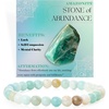 image:imageBivei 6mm Beaded Bracelets for Women Handmade Semi Precious Natural Stone Stretch Elastic Jewelry Yoga Protection GiftsAmazonite  Abundance