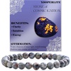image:imageBivei 6mm Beaded Bracelets for Women Handmade Semi Precious Natural Stone Stretch Elastic Jewelry Yoga Protection GiftsYooperlite Cosmic Ignition