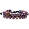 image:imageBivei Aromatherapy Essential Oil Diffuser Bracelet Lava Stone Bead Gemstone Anxiety Diffuser Bangle Cuff BraceletPurple