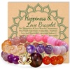image:imageBivei Beaded Bracelets for Women with Lotus Charm Healing Gemstone Crystal 7 Chakra Bracelet Natural Stretch Bracelets Set for Women Yoga Meditation Anxiety Stress Relief JewelryHappinessLove Bracelets