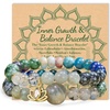 image:imageBivei Beaded Bracelets for Women with Lotus Charm Healing Gemstone Crystal 7 Chakra Bracelet Natural Stretch Bracelets Set for Women Yoga Meditation Anxiety Stress Relief JewelryInner GrowthBalance Bracelets