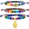 image:imageBivei Chakra Bead Bracelets for Women  8mm 7 Chakra Bracelet With Real Stones Yoga Gemstone Jewelry 3 Pack1 Set of 3 khamsah