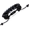 image:imageBivei Lava Stone Beaded Bracelets Adjustable Handmade Women Braided Double Layer Semi Precious Natural Gemstone Essential Oil Diffuser BraceletSnow Flake Obsidian Bracelet