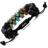 image:imageBivei Lava Stone Beaded Bracelets Adjustable Handmade Women Braided Double Layer Semi Precious Natural Gemstone Essential Oil Diffuser BraceletVariscite Bracelet