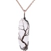 image:imageBivei Life Tree Copper Wire Wrapped Crystal Necklace  Chakra Pendant Natural Stone Quartz Reiki Jewelry Gift for WomenClear Quartz