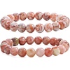 8mm Red Vein Jasper & Plum Blossom Jade (Good Luck & Opportunities)