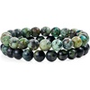 image:imageBivei Natural Crystals Gemstone Healing Stretchy Round Beaded Bracelet  8MM Semi Precious Beads Bracelet Handmade Spiritual Jewelry Gift for Women MenEnhance Positive EnergyAfrican Turquoise  Kambaba JasperPeace  Prosperity