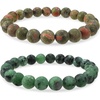 8mm Unakite & Green Agate (Recovery)