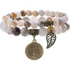 Bamboo Leaf Agate Bracelet Set