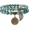 Green spot jasper Bracelet Set