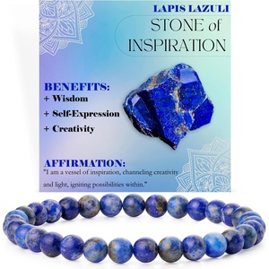 image:imageBivei 6mm Beaded Bracelets for Women Handmade Semi Precious Natural Stone Stretch Elastic Jewelry Yoga Protection GiftsLapis Lazuli  Inspiration