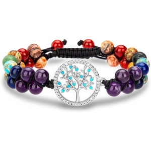 image:imageBivei Chakra Bead Bracelets for Women  8mm 7 Chakra Bracelet With Real Stones Meditation Yoga Gemstone Jewelry5 Tree of life  6MM Beads Chakra Bracelets