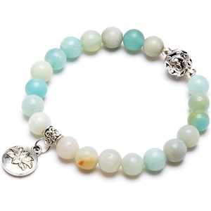 image:imageBivei Gemstone Bead Bracelet for Women Healing Crystal Stone Yoga Chakra Meditation Lotus Good Luck Charm BraceletAmazonite