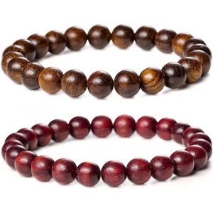 image:imageBivei Natural Crystals Gemstone Healing Stretchy Round Beaded Bracelet  8MM Semi Precious Beads Bracelet Handmade Spiritual Jewelry Gift for Women MenEnhance Positive Energy8mm Tiger Skin Wood  Rosewood Prayer Beads