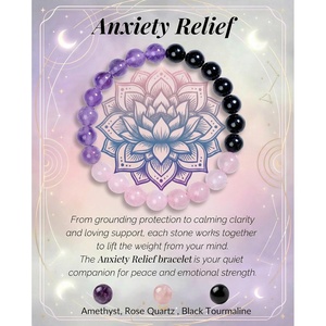 image:imageBivei Protection Crystal Healing Bracelet  8MM Strength Bracelet Spiritual Stretch Beaded Jewelry for Women Men GiftAnxiety Relief