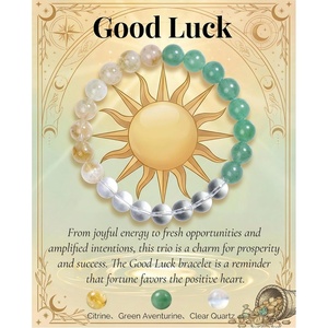 image:imageBivei Protection Crystal Healing Bracelet  8MM Strength Bracelet Spiritual Stretch Beaded Jewelry for Women Men GiftGood Luck