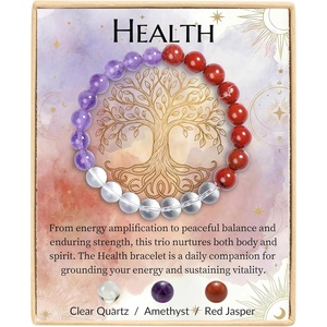image:imageBivei Protection Crystal Healing Bracelet  8MM Strength Bracelet Spiritual Stretch Beaded Jewelry for Women Men GiftHealth