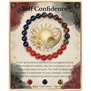 image:imageBivei Protection Crystal Healing Bracelet  8MM Strength Bracelet Spiritual Stretch Beaded Jewelry for Women Men GiftSelf Confidence