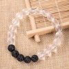 image:image8mm Lava Rock Bracelet  Essential Oil Diffuser Stone Bead Bracelets for Women AromatherapyMatte Clear Quartz Crystal