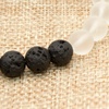 image:image8mm Lava Rock Bracelet  Essential Oil Diffuser Stone Bead Bracelets for Women AromatherapyMatte Clear Quartz Crystal