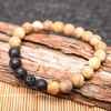 image:image8mm Lava Rock Bracelet  Essential Oil Diffuser Stone Bead Bracelets for Women Stress Relief Aromatherapy BraceletsPicture Jasper