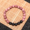 image:image8mm Lava Rock Bracelet  Essential Oil Diffuser Stone Bead Bracelets for Women Stress Relief AromatherapyRhodonite