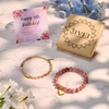 image:imageBivei 1618213040 Birthday Bracelet Gifts for Girls Women Natural Semi Precious Crystal Healing Stone Beads Heart Charm Stretch Beaded Birthday Bracelets for Best Friends Daughter Mom Sister Wife65 inchPassion Fusion Heart1