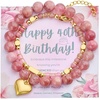 image:imageBivei 1618213040 Birthday Bracelet Gifts for Girls Women Natural Semi Precious Crystal Healing Stone Beads Heart Charm Stretch Beaded Birthday Bracelets for Best Friends Daughter Mom Sister Wife7 inchPassion Fusion Heart1