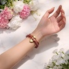 image:imageBivei 16th Birthday Gifts for Girls Natural Semi Precious Crystal Healing Stone Beads Heart Charm Stretch Beaded Birthday Bracelets for Teenage Daughter Best Friends  Pink