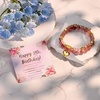 image:imageBivei 16th Birthday Gifts for Girls Natural Semi Precious Crystal Healing Stone Beads Heart Charm Stretch Beaded Birthday Bracelets for Teenage Daughter Best Friends  Pink
