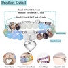 image:imageBivei 18th Birthday Gifts for Girls Natural Semi Precious Crystal Healing Stone Beads Heart Charm Stretch Beaded Birthday Bracelets for Teenage Daughter Best Friends  Blue