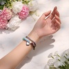 image:imageBivei 18th Birthday Gifts for Girls Natural Semi Precious Crystal Healing Stone Beads Heart Charm Stretch Beaded Birthday Bracelets for Teenage Daughter Best Friends  Blue