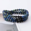 image:imageBivei 3 Layers Essential Oil Bracelets  Natural Gemstone Bead Lava Rock Stone Aromatherapy Diffuser Anxiety Relief Bracelet Azurite MalachiteAzurite Malachite