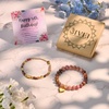 image:imageBivei 405060 Birthday Gifts for Women Natural Semi Precious Crystal Healing Stone Beads Heart Charm Stretch Beaded Birthday Bracelets for Her Best Friends Sister Mom Wife  Rose Red7 inchSweet Serenade Heart1