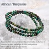 image:imageBivei 4mm Beaded Bracelets for Women Handmade Semi Precious Natural Stone Stretch Elastic Jewelry Yoga Protection GiftsAfrican Turquoise  Transformation