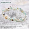 image:imageBivei 4mm Beaded Bracelets for Women Handmade Semi Precious Natural Stone Stretch Elastic Jewelry Yoga Protection GiftsAmazonite  Soothing
