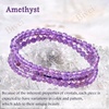 image:imageBivei 4mm Beaded Bracelets for Women Handmade Semi Precious Natural Stone Stretch Elastic Jewelry Yoga Protection GiftsAmethyst  Calms