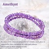 image:imageBivei 4mm Beaded Bracelets for Women Handmade Semi Precious Natural Stone Stretch Elastic Jewelry Yoga Protection GiftsAmethyst  Calms