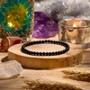 image:imageBivei 4mm Beaded Bracelets for Women Handmade Semi Precious Natural Stone Stretch Elastic Jewelry Yoga Protection GiftsBlack Onyx  Grounding