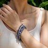 image:imageBivei 4mm Beaded Bracelets for Women Handmade Semi Precious Natural Stone Stretch Elastic Jewelry Yoga Protection GiftsBlue Spotted JasperCalm Flow