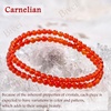image:imageBivei 4mm Beaded Bracelets for Women Handmade Semi Precious Natural Stone Stretch Elastic Jewelry Yoga Protection GiftsCarnelian  Energizing