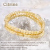 image:imageBivei 4mm Beaded Bracelets for Women Handmade Semi Precious Natural Stone Stretch Elastic Jewelry Yoga Protection GiftsCitrine  Amplifies